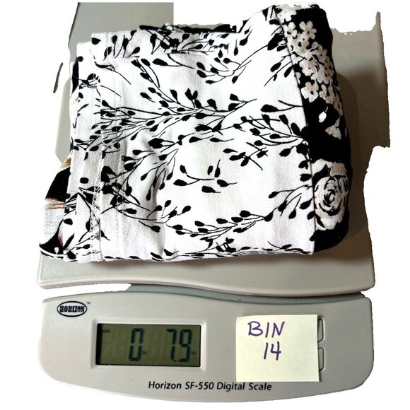 J. Jill - Women's M Tunic Top Stretch Black White Brown Floral Crewneck Petite - Picture 13 of 13